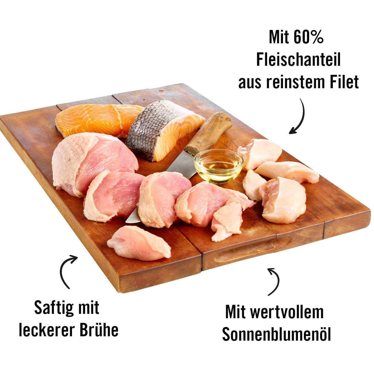 Dogs’n Tiger Adult, Premium Katzenfutter, Glück, Nassfutter, Getreidefrei, Huhn & Lachs Dogs'n Tiger