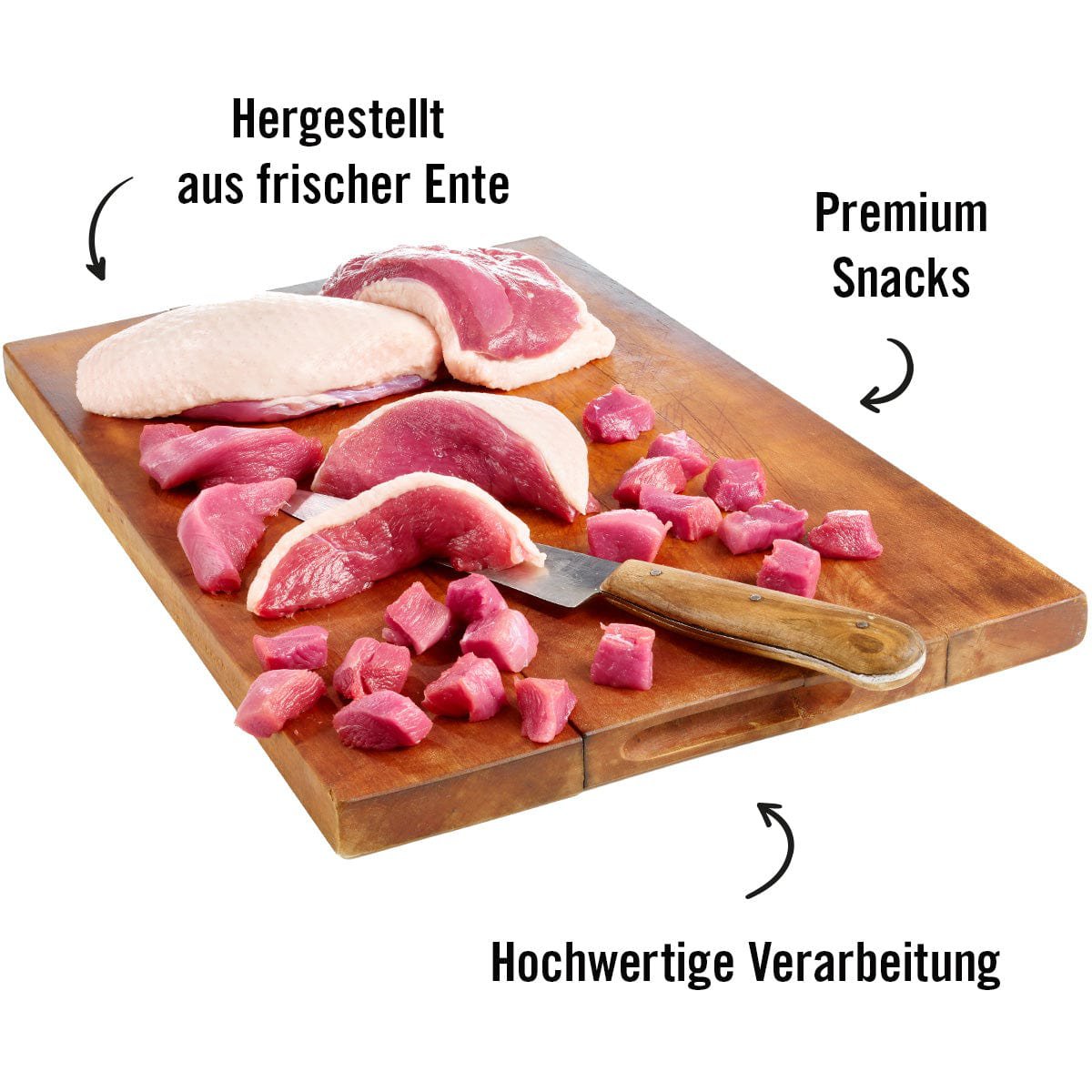Dogs’n Tiger Adult, Junior Hunde Snacks, Wunderkind, Leckerlies, 100% gefriergetrocknetes Entenbrustfilet Dogs'n Tiger