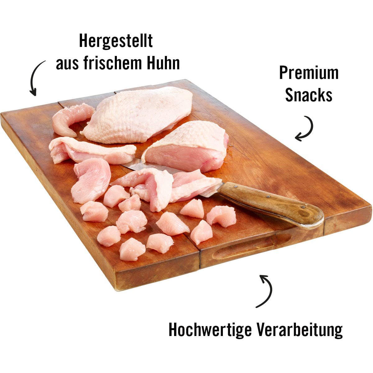 Dogs’n Tiger Adult, Junior Hunde Snacks, Wunderkind, Leckerlies, 100% gefriergetrocknetes Hühnchenbrustfilet Dogs'n Tiger