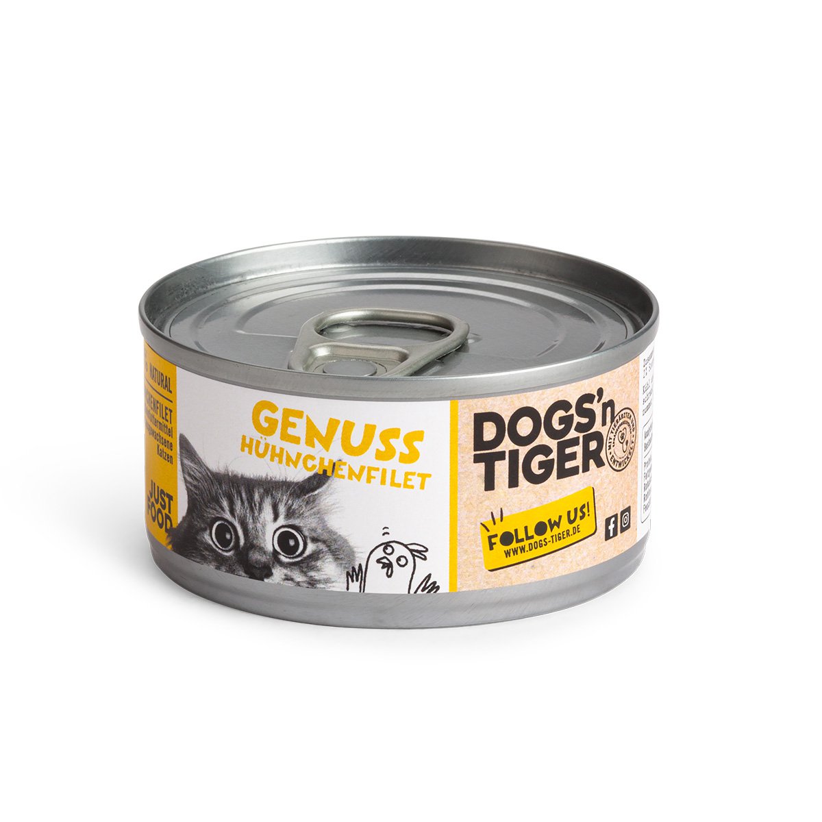 Dogs’n Tiger Adult Premium Katzenfutter, Nassfutter, Getreidefrei, Genuss, Huhn Dogs'n Tiger