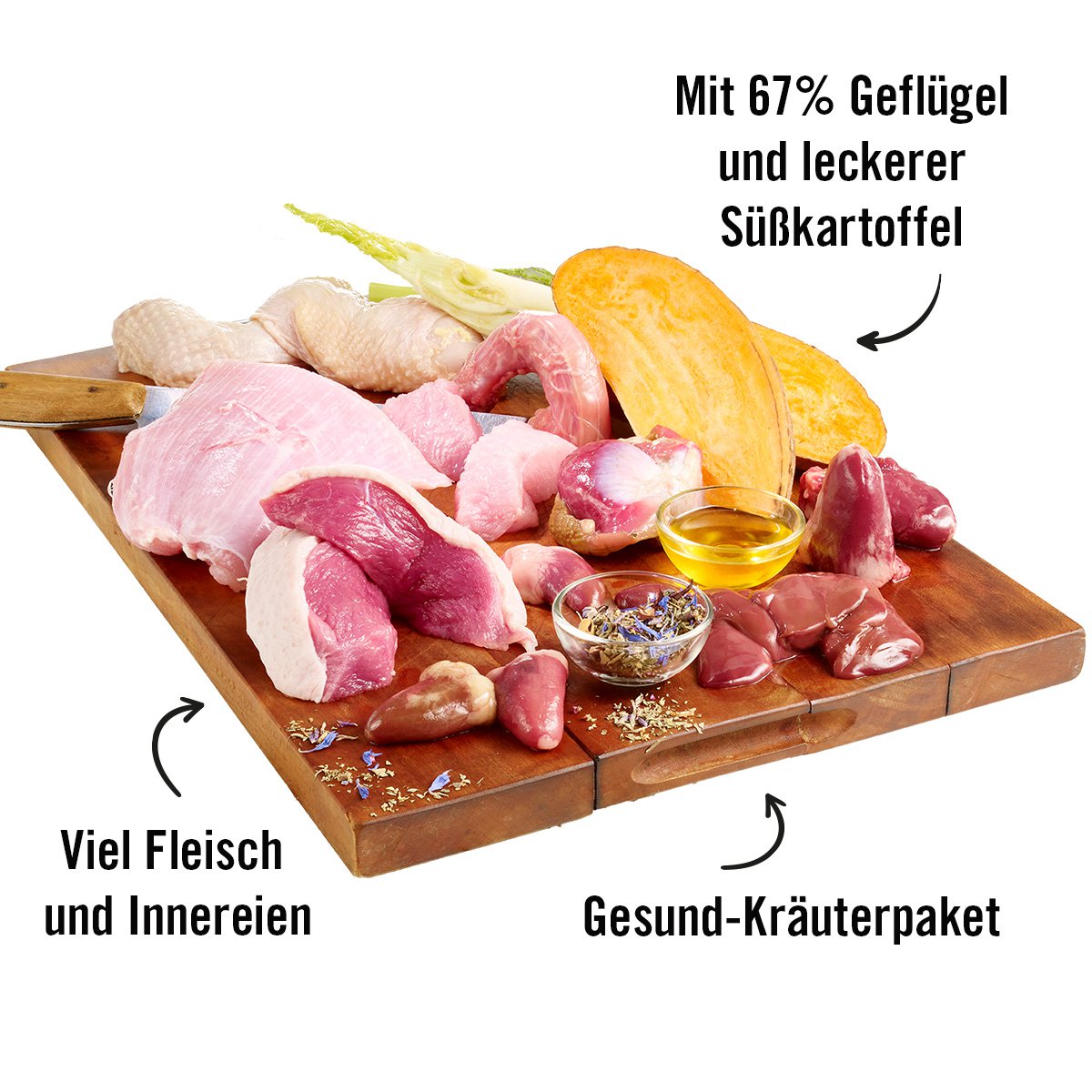 Dogs’n Tiger Adult Premium Hundefutter, Nassfutter, Getreidefrei, Gaumenfreude, Geflügel & Süßkartoffel Dogs'n Tiger