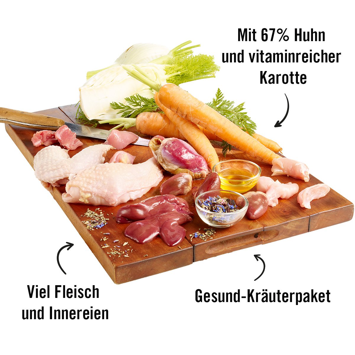 Dogs’n Tiger Adult Premium Hundefutter, Nassfutter, Getreidefrei, Mahlzeit, Huhn & Karotte Dogs'n Tiger
