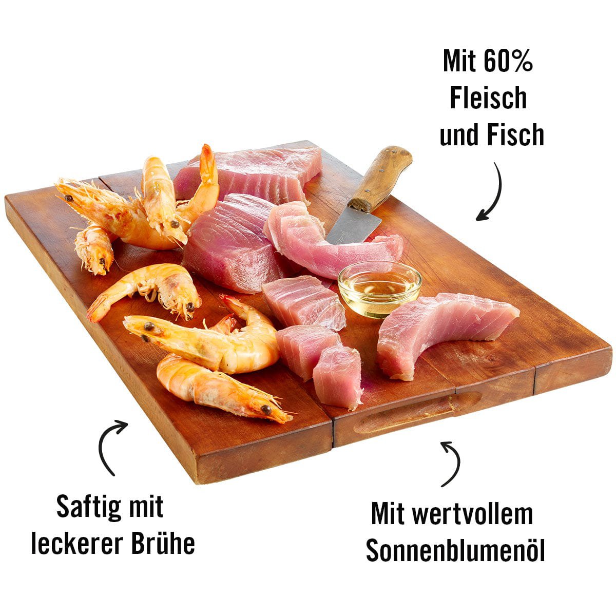 Dogs’n Tiger Adult Premium Katzenfutter Naschkatze, Nassfutter, Getreidefrei, Thunfisch & Shrimps Dogs'n Tiger