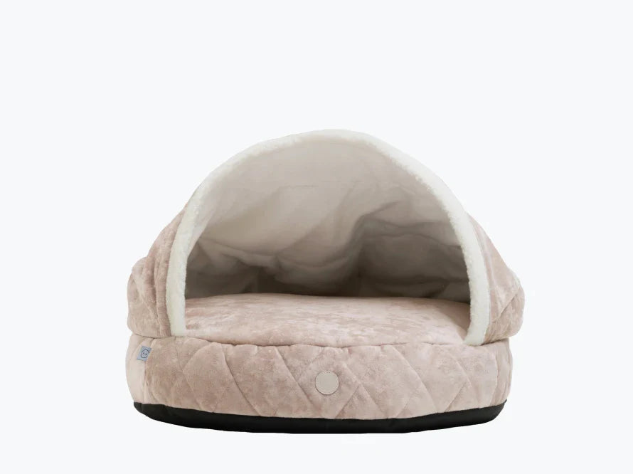 COVER PLUSH Katzenhöhle aus Kunstfell und Möbelvelour / orthöpedisches Katzenbett / Memory Foam / Handgefertigt HARLEY & CHO