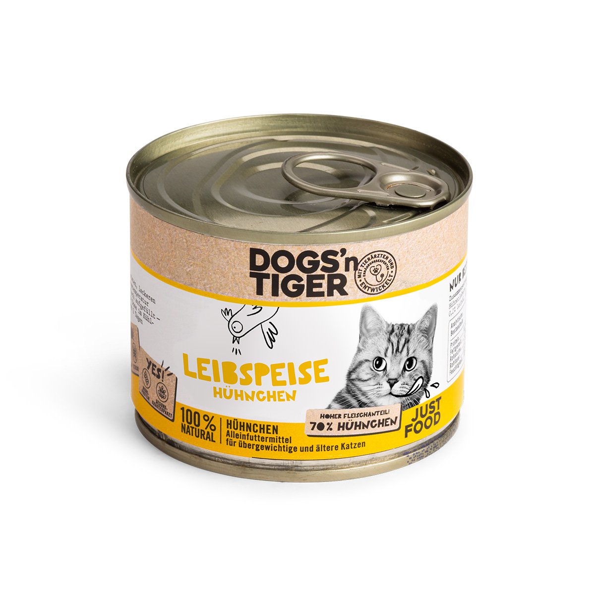Dogs’n Tiger Adult Premium, Katzenfutter, Leibspeise, Nassfutter, Getreidefrei, Huhn Dogs'n Tiger