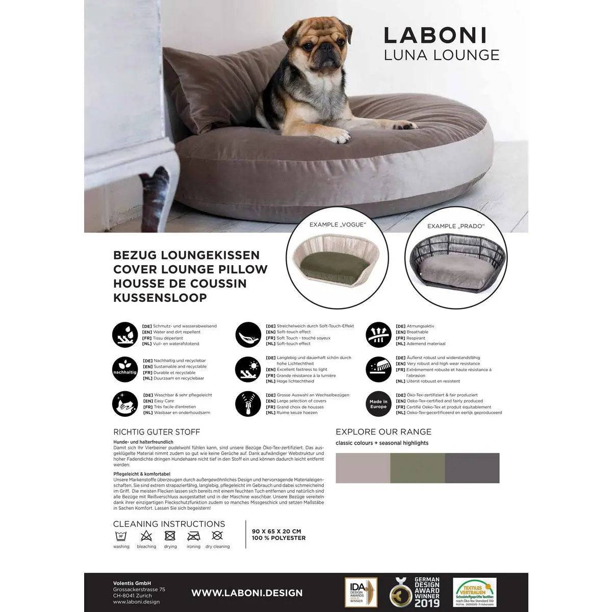 PRADO - Design-Hundebett OXFORD LABONI