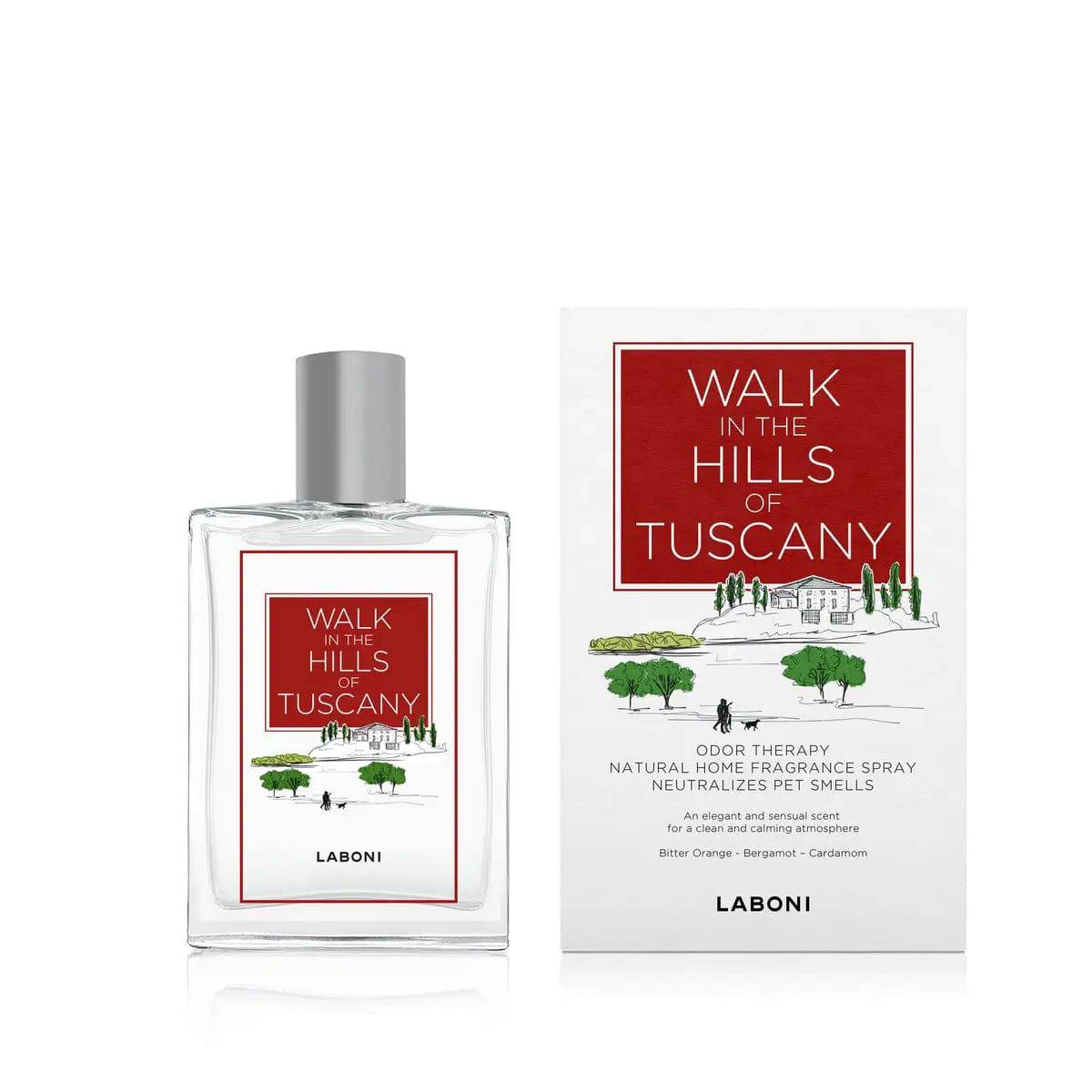 Walk in the Hills of Tuscany - praktisches Duft-Spray zur Beseitigung von Gerüchen LABONI