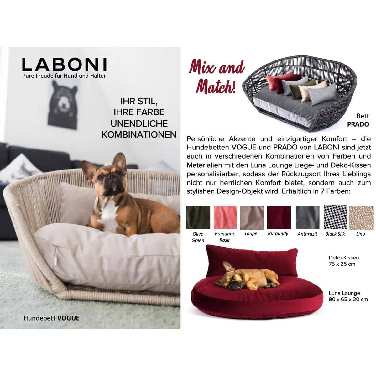 PRADO - Design-Hundebett OXFORD LABONI