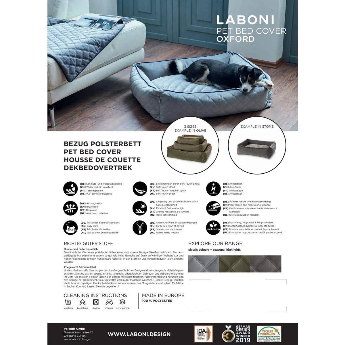 CLASSIC Hundebett - OXFORD GREY LABONI