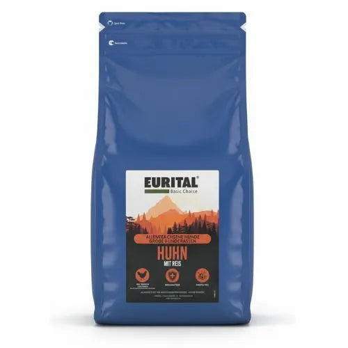 Eurital Basic Choice Huhn mit Reis – Premium Trockenfutter für große Hunde Eurital