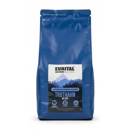 Eurital Basic Choice – Single-Protein-Trockenfutter für sensible Verdauung mit 27 % Truthahn & Reis Eurital
