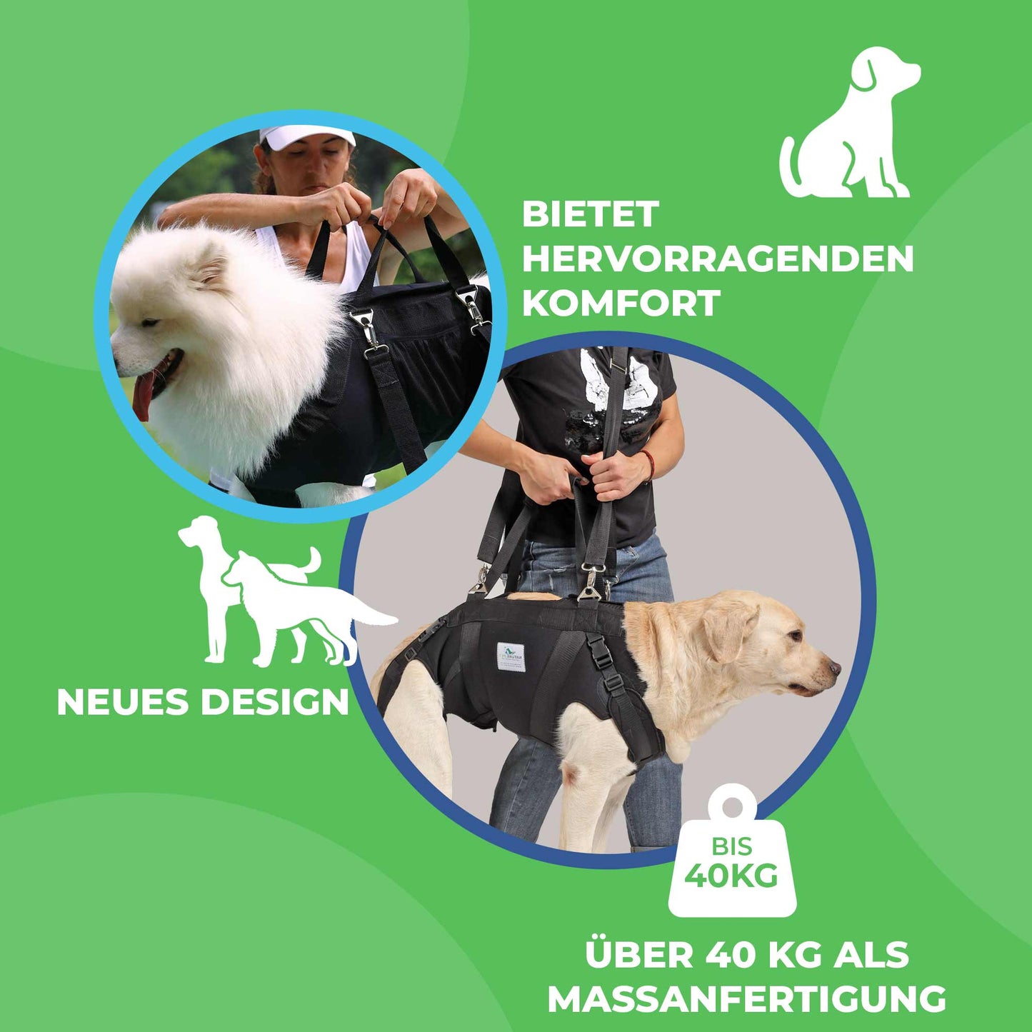 Durchgehende Tragehilfe für Hunde Nature Pet