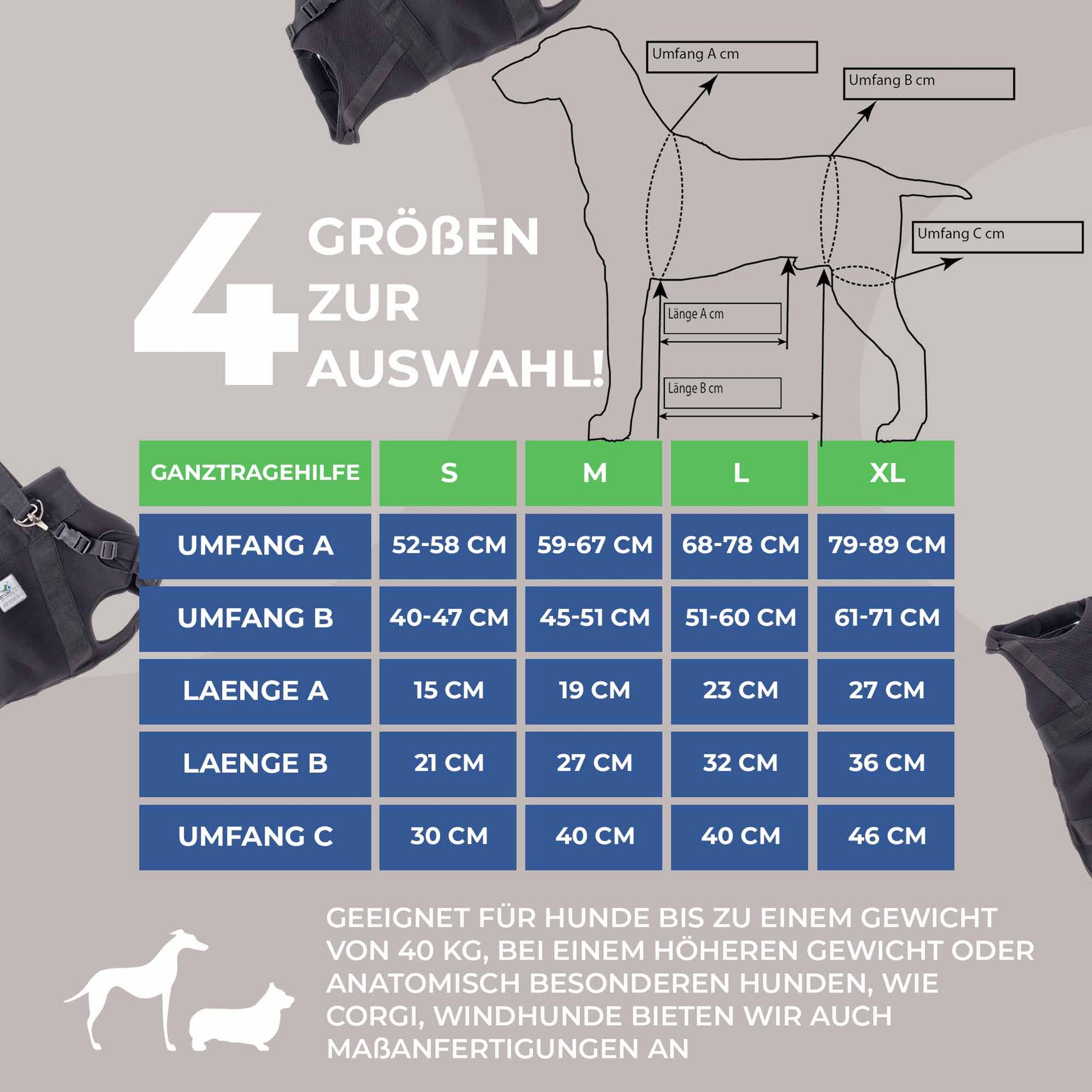 Durchgehende Tragehilfe für Hunde Nature Pet