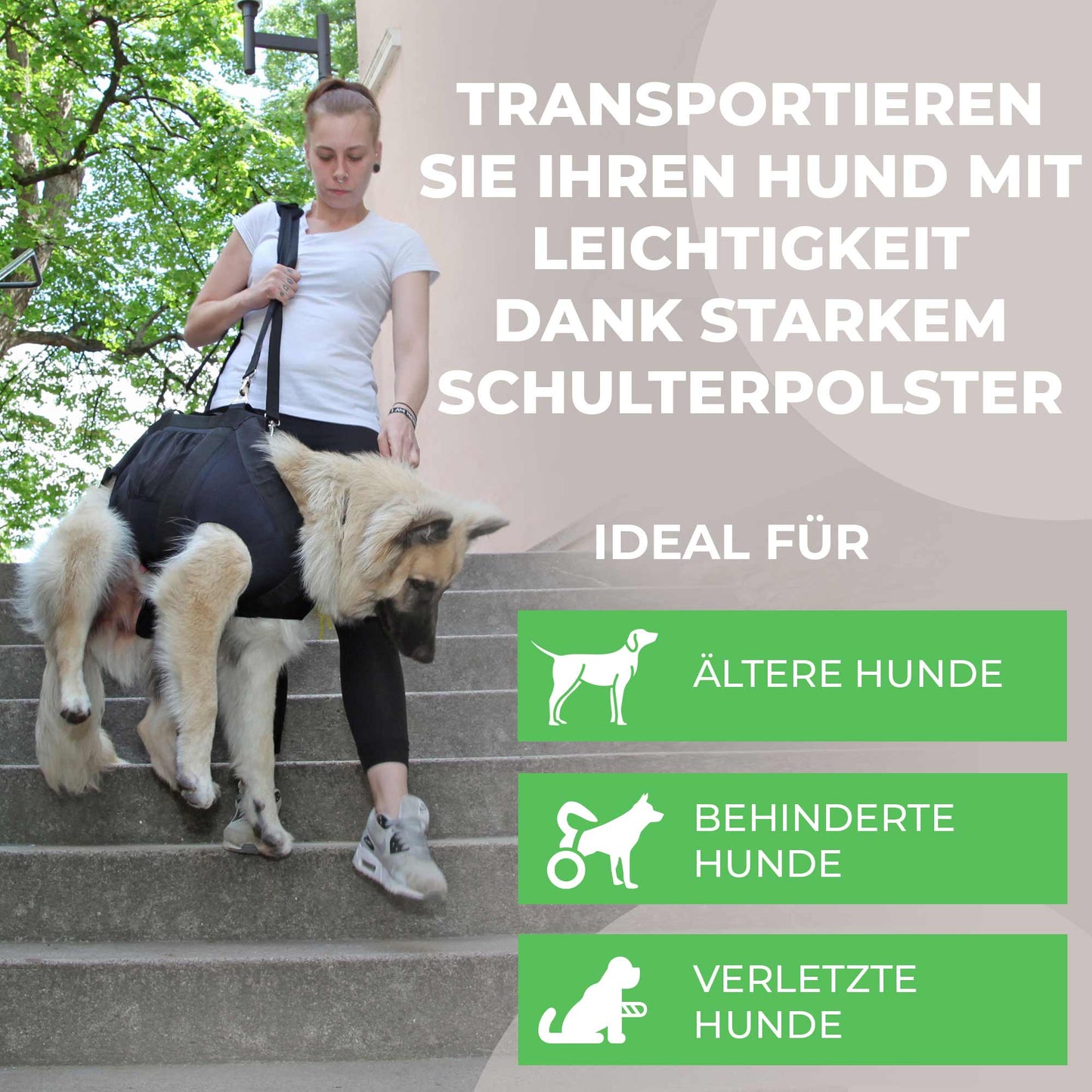Durchgehende Tragehilfe für Hunde Nature Pet