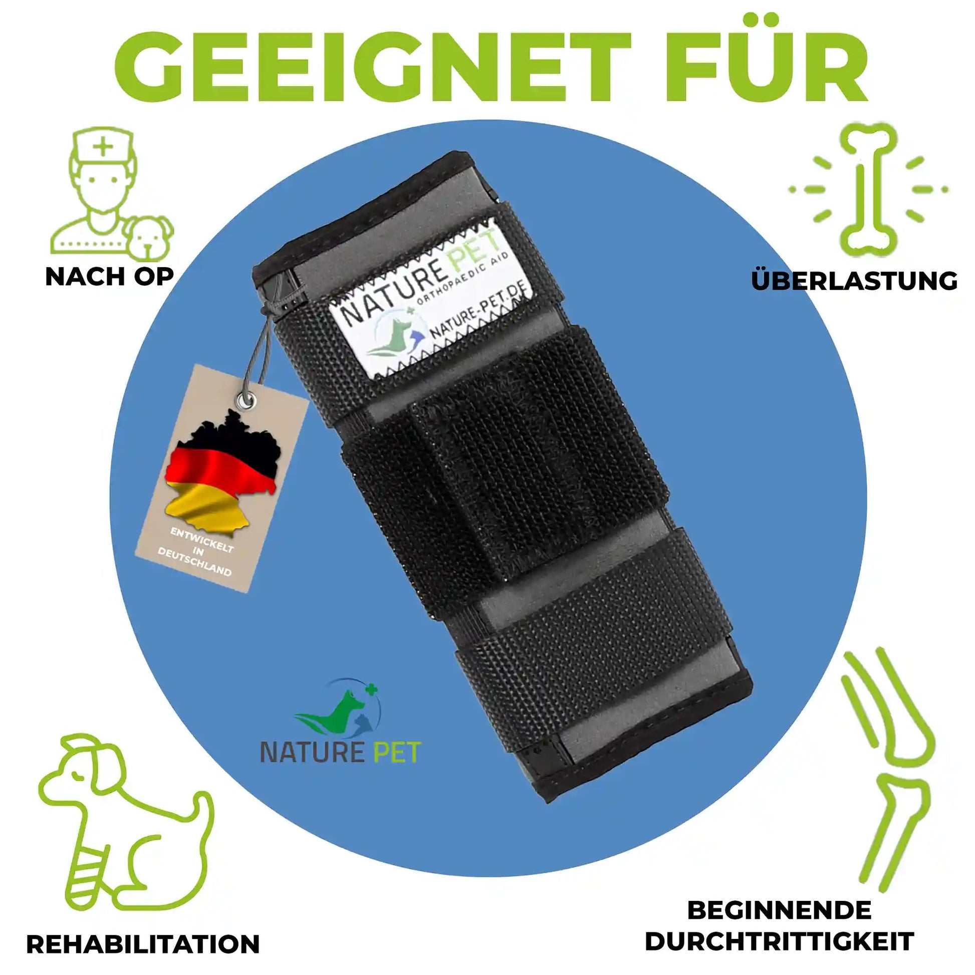 Medium Handgelenksbandage für Hunde Nature Pet