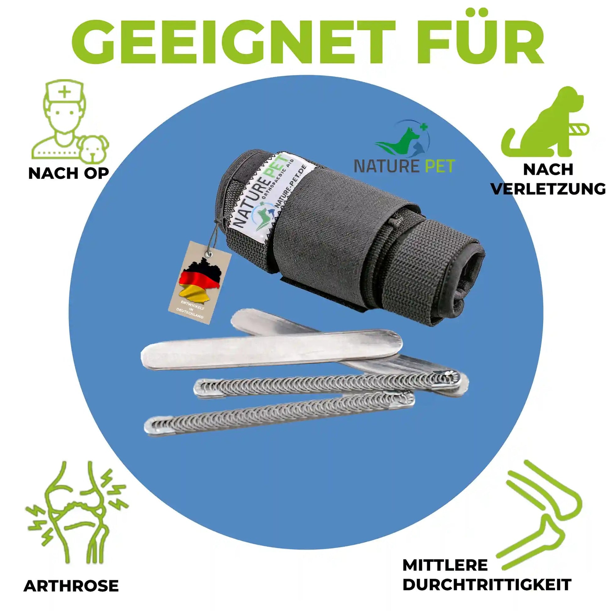 Stabilisierungs Handgelenkbandage für Hunde Nature Pet