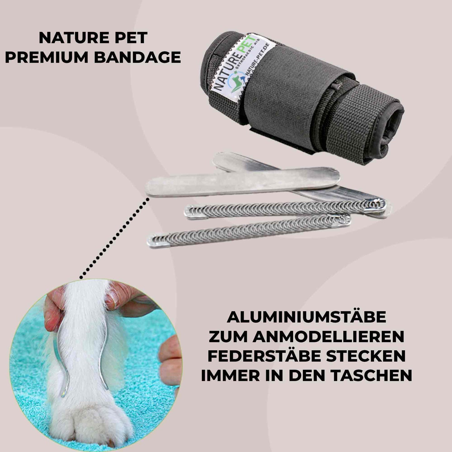 Stabilisierungs Handgelenkbandage für Hunde Nature Pet