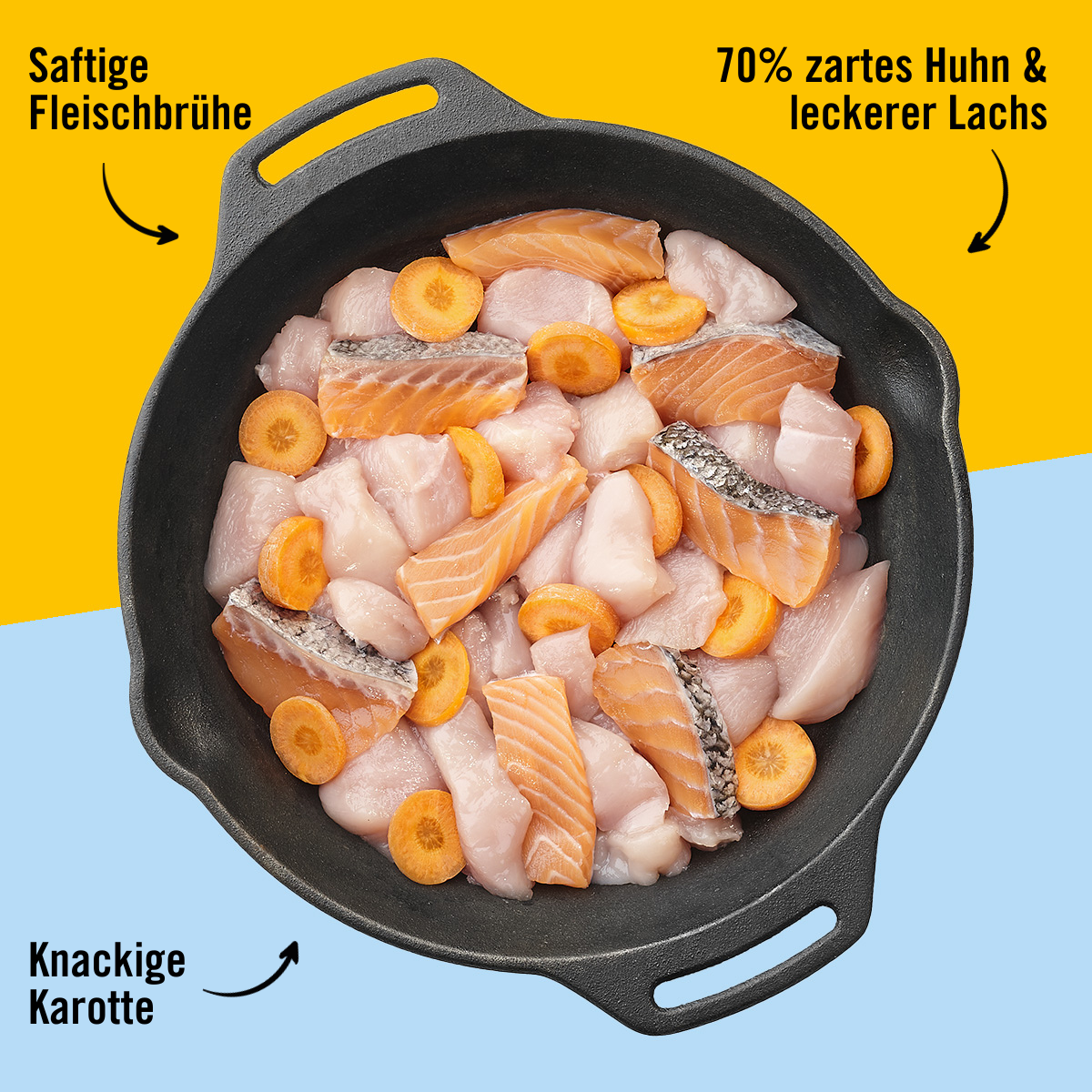 Dogs’n Tiger Adult, Katzenfutter, Freigeist, Katzen Nassfutter, Getreidefrei, Huhn, Lachs & Karotte Dogs'n Tiger