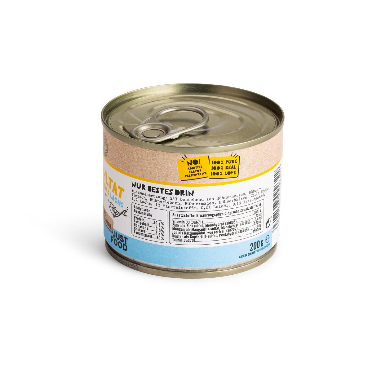 Dogs’n Tiger Adult Premium Katzenfutter, Wohltat, Nassfutter, Getreidefrei, Huhn & Lachs Dogs'n Tiger