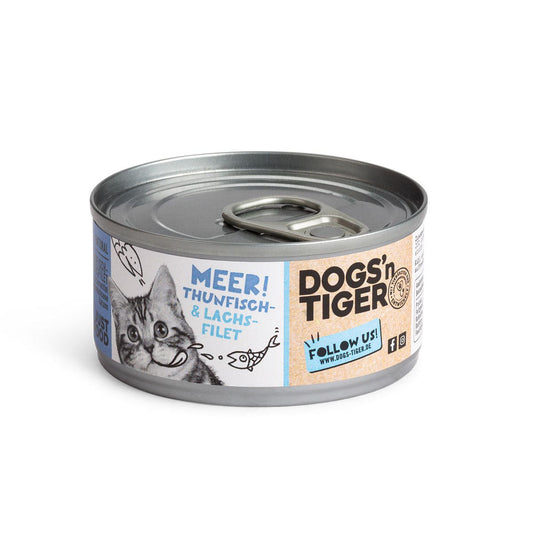 Dogs’n Tiger Adult Premium Katzenfutter, Meer, Nassfutter, Getreidefrei, Thunfisch & Lachs Dogs'n Tiger