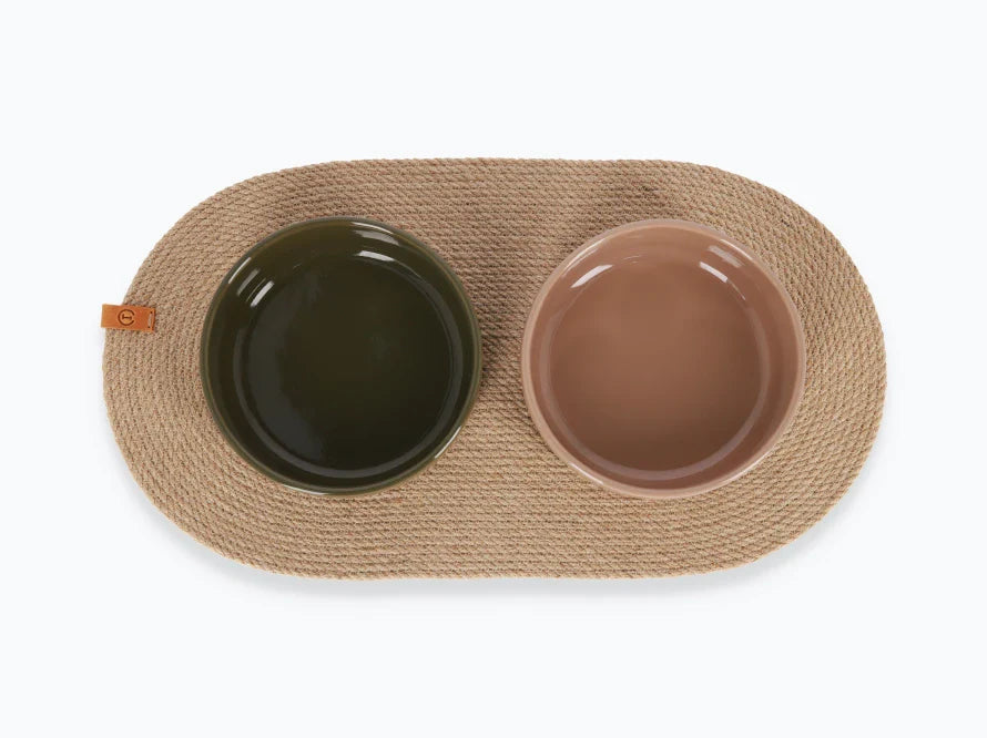 Napfmatte für Katzennapf und Hundenapf aus hypoallergene Jute HARLEY & CHO