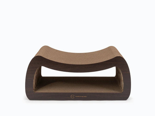 CAVE Kratzbrett / interaktives Katzen Spielzeug / Kratzmöbel HARLEY & CHO