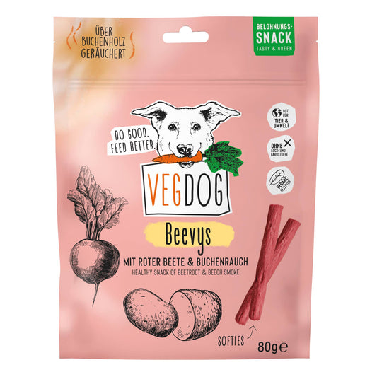 VEGDOG Beevys - Vegane Jackpot-Leckerlis für Hunde - Pawdora