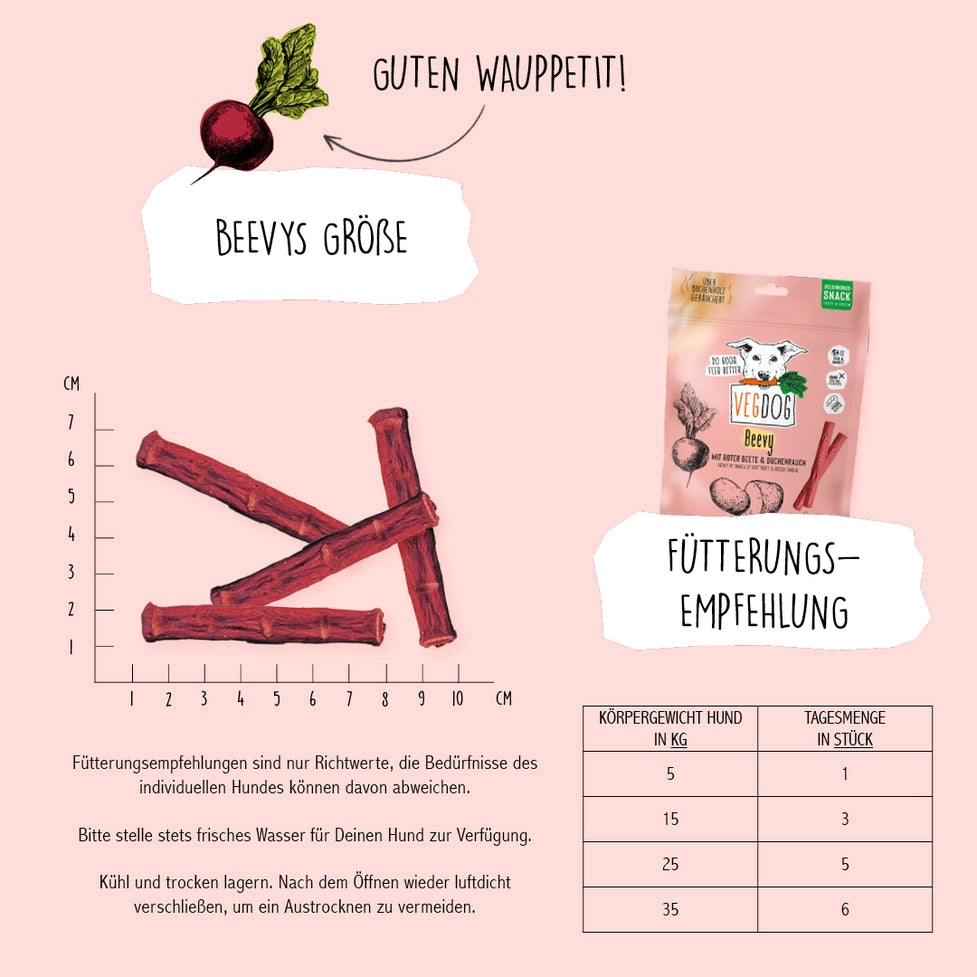 VEGDOG Beevys - Vegane Jackpot-Leckerlis für Hunde - Pawdora