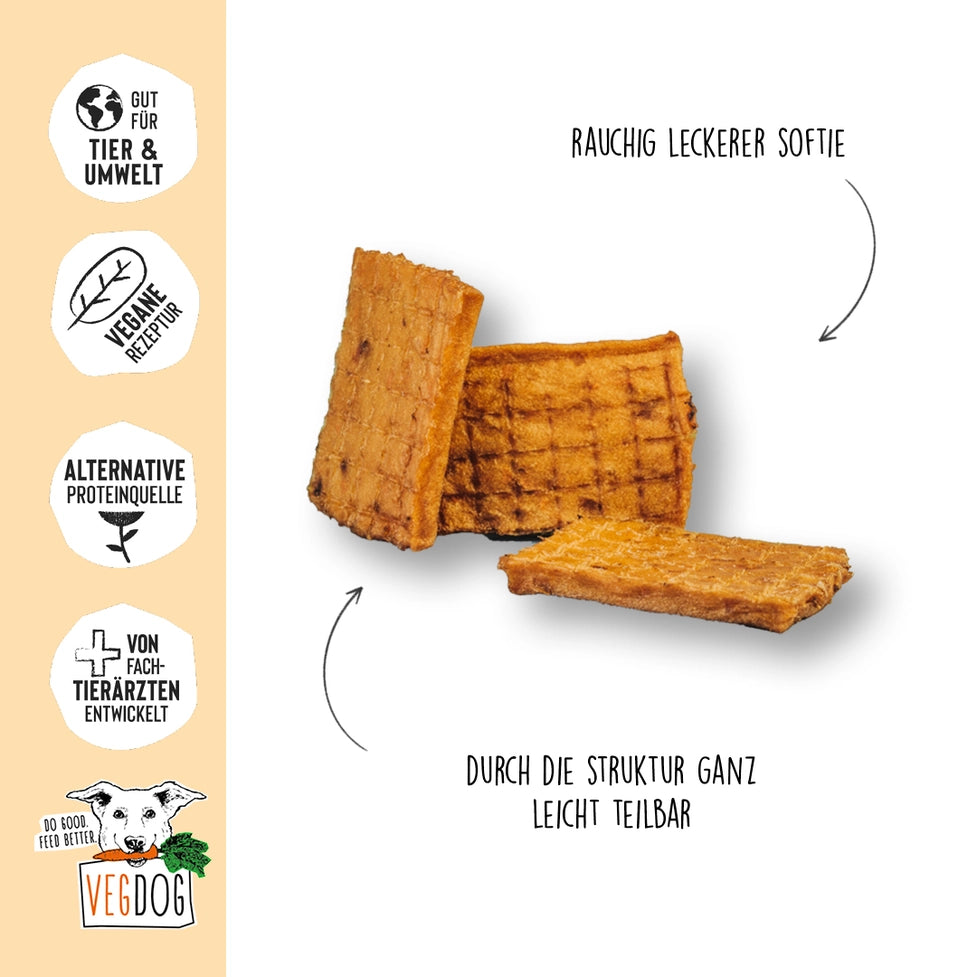 VEGDOG Jerkeys - Vegane Jackpot-Leckerlis für Hunde - Pawdora