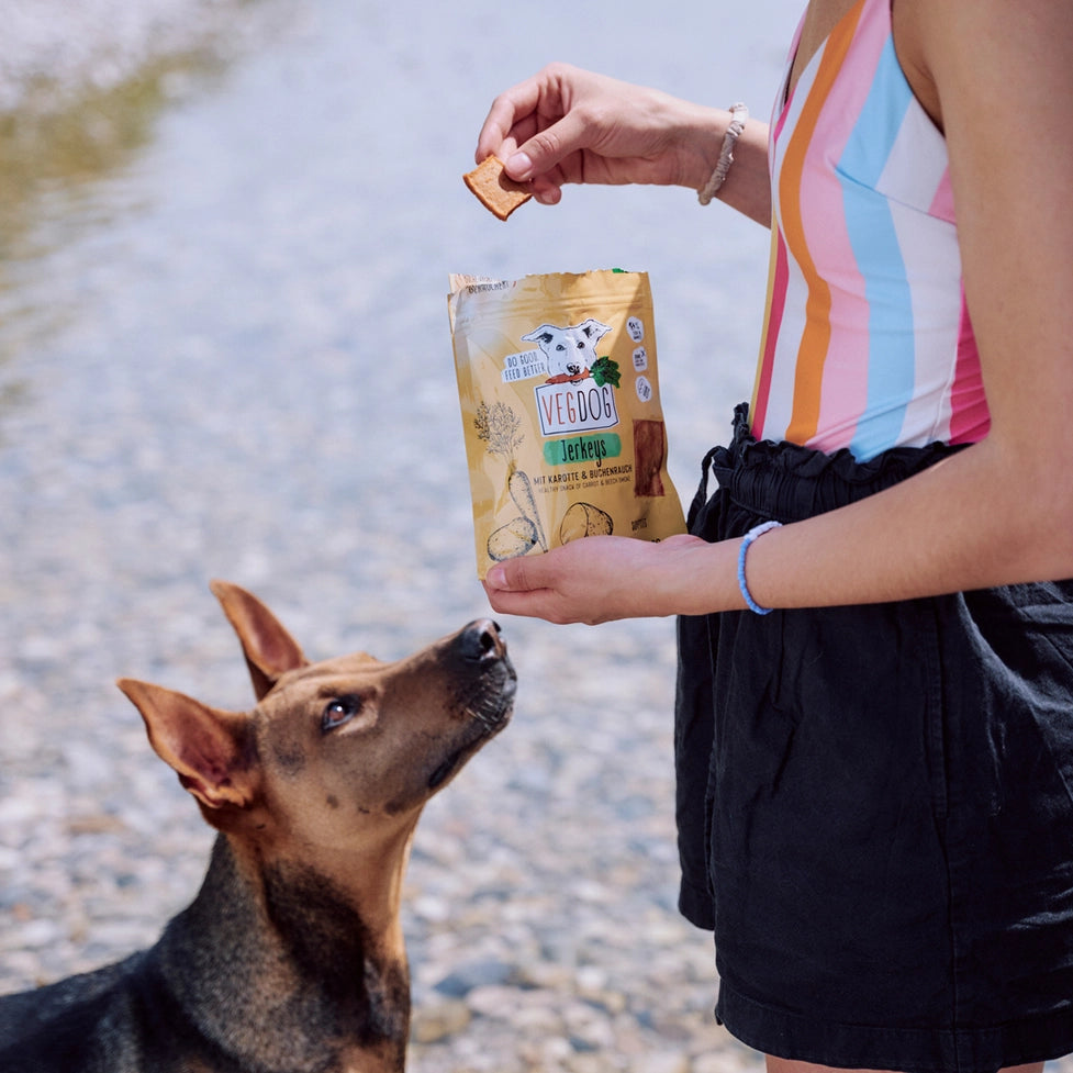 VEGDOG Jerkeys - Vegane Jackpot-Leckerlis für Hunde - Pawdora