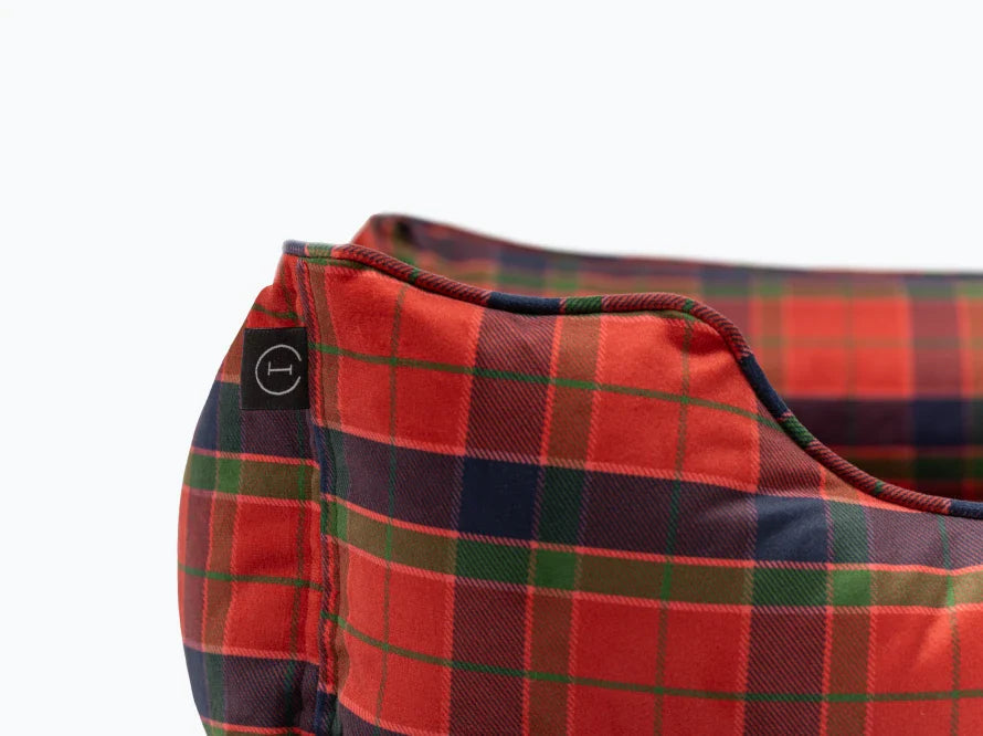 DREAMER orthopädisches Hundebett aus Möbelvelours / gegen Graben und Buddeln resistent HARLEY & CHO