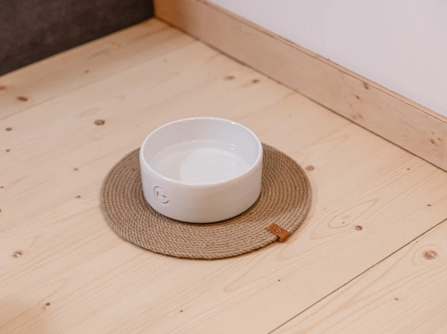 Napfmatte für Katzennapf und Hundenapf aus hypoallergene Jute HARLEY & CHO